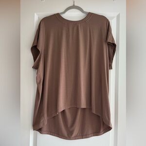 Athleta With Ease top, Brown, Size XL